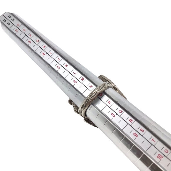 Sz 7, Vintage Ring, Turquoise Coral Sterling Silver Statement Ring - Picture 7 of 16